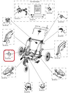 Thule Schlaufe z Aufspannen rot CHK f r Chariot Chinook 1 2