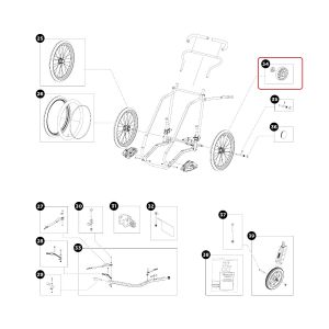 Thule 2x Brake Hub CHE XT SP 17 X f r Chariot Cheetah XT 2