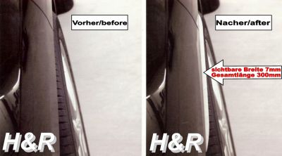 H&R Radabdeckung Kotflügelverbreiterung Radlaufleiste 7mm schwarz 4 Stk.  FIT54 