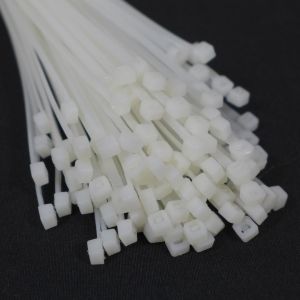 Kabelbinder Kabelstrapse Spannband 100 Stück weiß 4,8 x 250 mm 