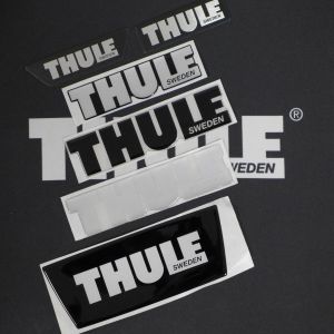 Thule 3D Logo Sticker Aufkleber Schriftzug silber silver 14709