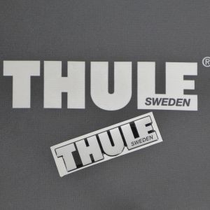 Thule 3D Logo Sticker Aufkleber Schriftzug silber silver 14711