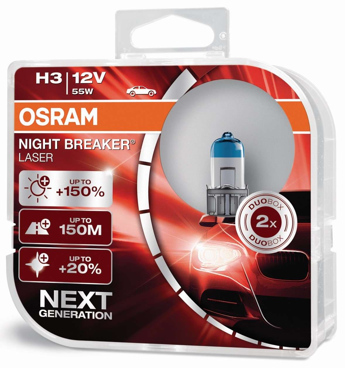 Osram Night Breaker 200 Laser Silver LED H1 H3 H4 H7 H8 H11 HB3