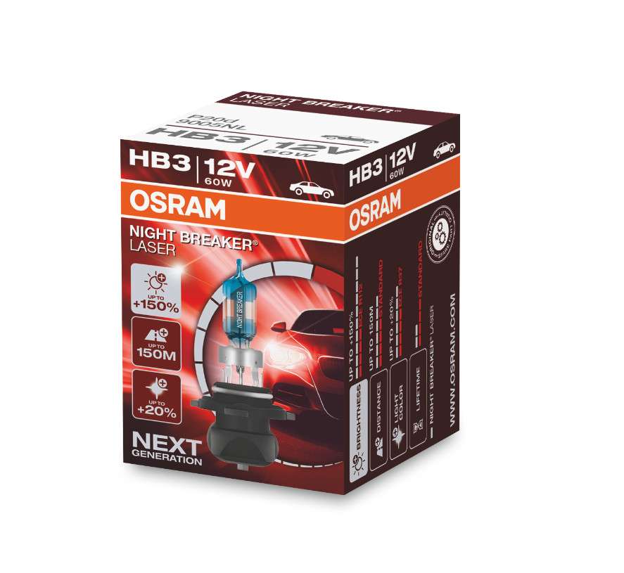Osram Night Breaker 200 Laser Silver H1 H3 H4 H7 H8 H11 HB3 HB4