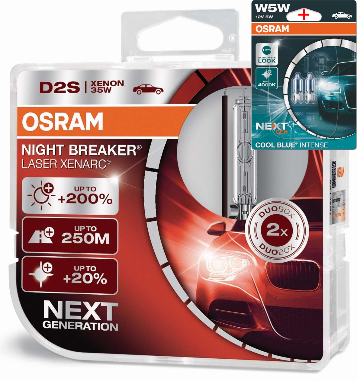OSRAM NIGHT BREAKER 200 H7 Halogen Headlamp 64210NB200-HCB