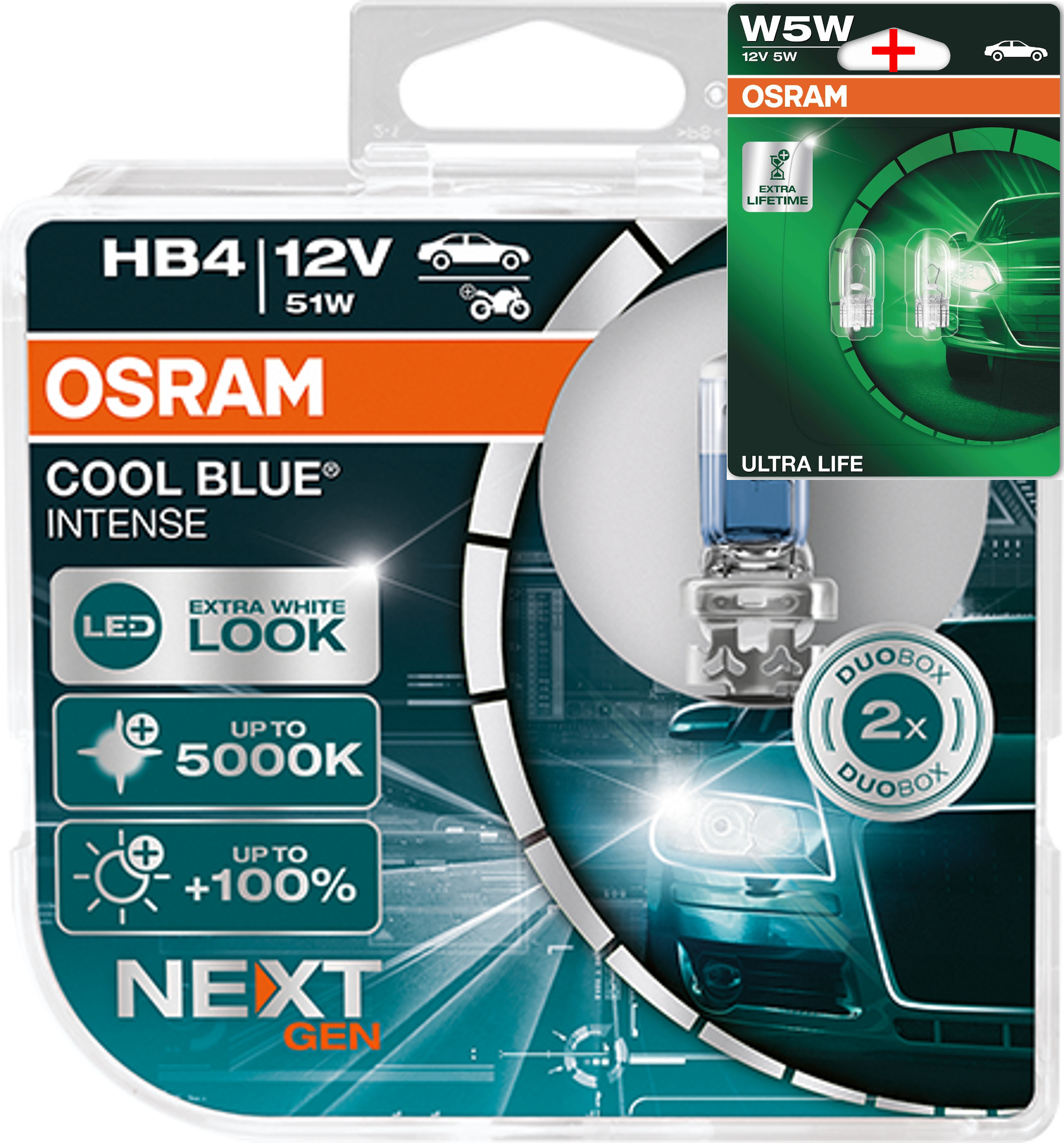 H11: Osram 64211CBN Cool Blue Intense NEXT Gen Halogen Bulbs
