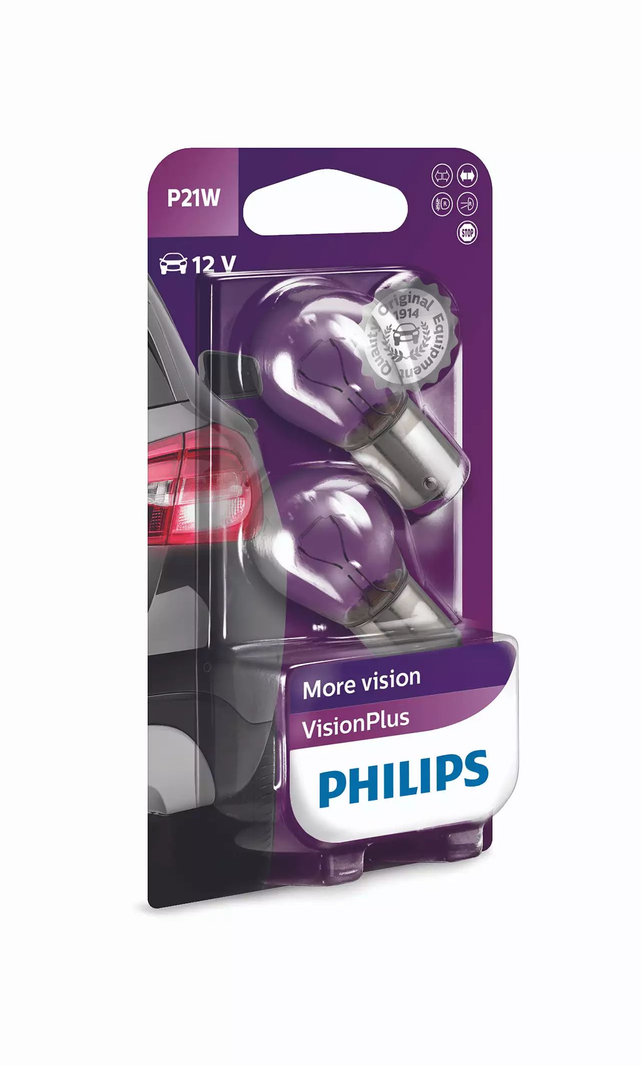 2 Ampoules W1 2w Vision 30 Philips (blister) (12516b2)